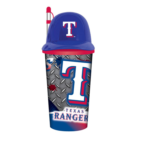 Texas Rangers Helmet Cup 32oz Plastic with Straw-0