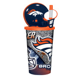 Denver Broncos Helmet Cup 32oz Plastic with Straw