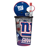 New York Giants Helmet Cup 32oz Plastic with Straw-0