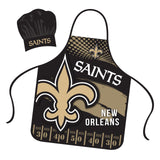 New Orleans Saints Chef Hat and Apron Set