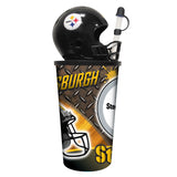 Pittsburgh Steelers Helmet Cup 32oz Plastic with Straw