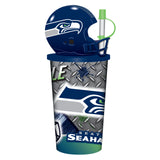 Seattle Seahawks Helmet Cup 32oz Plastic with Straw