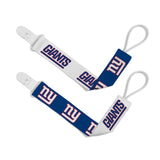 New York Giants Pacifier Clips 2 Pack-0