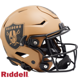Las Vegas Raiders Helmet Riddell Authentic Full Size SpeedFlex Style Salute To Service 2023-0