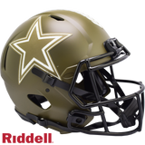 Dallas Cowboys Helmet Riddell Authentic Full Size Speed Style Salute To Service