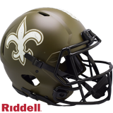 New Orleans Saints Helmet Riddell Authentic Full Size Speed Style Salute To Service