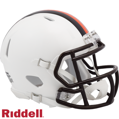 Cleveland Browns Helmet Riddell Replica Mini Speed Style On-Field Alternate 2023 White Out-0