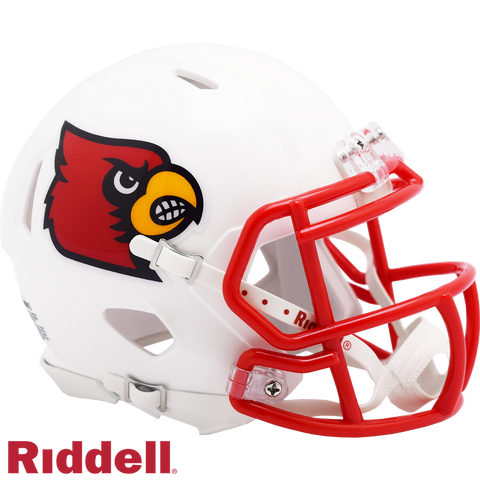 Louisville Cardinals Helmet Riddell Replica Mini Speed Style White-0