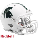 Michigan State Spartans Helmet Riddell Replica Mini Speed Style White-0