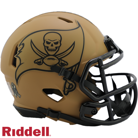 Tampa Bay Buccaneers Helmet Riddell Replica Mini Speed Style Salute To Service 2023-0