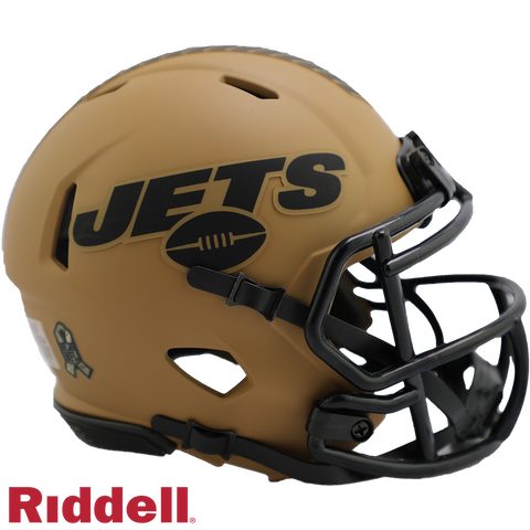 New York Jets Helmet Riddell Replica Mini Speed Style Salute To Service 2023-0