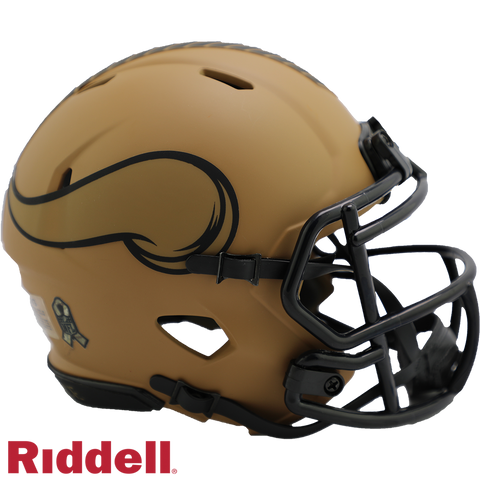 Minnesota Vikings Helmet Riddell Replica Mini Speed Style Salute To Service 2023-0