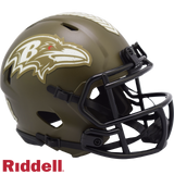 Baltimore Ravens Helmet Riddell Replica Mini Speed Style Salute To Service