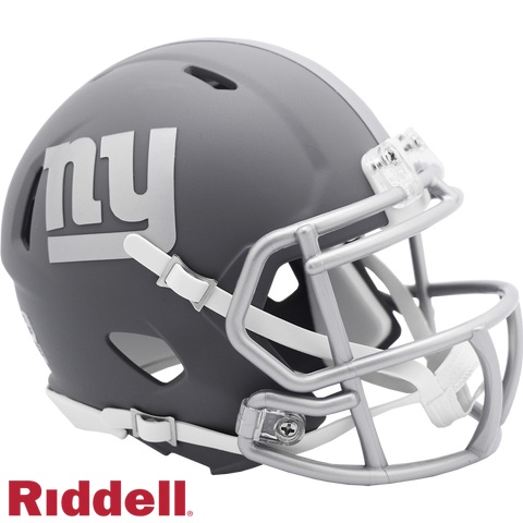 New York Giants Helmet Riddell Replica Mini Speed Style Slate Alternate-0
