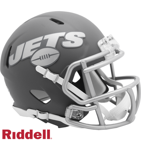 New York Jets Helmet Riddell Replica Mini Speed Style Slate Alternate-0