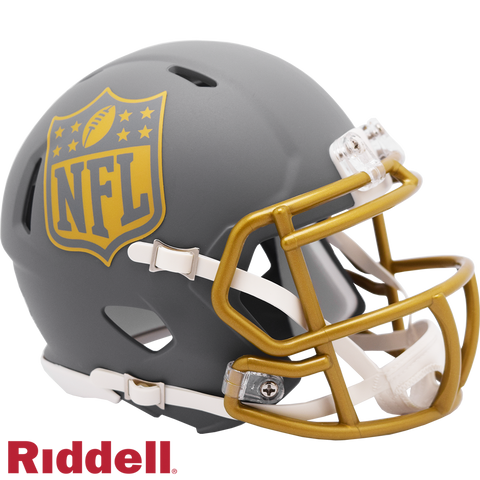 NFL Shield Helmet Riddell Replica Mini Speed Style Slate Alternate-0