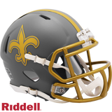 New Orleans Saints Helmet Riddell Replica Mini Speed Style Slate Alternate-0