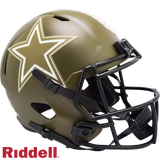 Dallas Cowboys Helmet Riddell Replica Full Size Speed Style Salute To Service