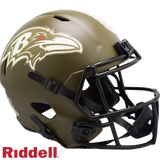 Baltimore Ravens Helmet Riddell Replica Full Size Speed Style Salute To Service