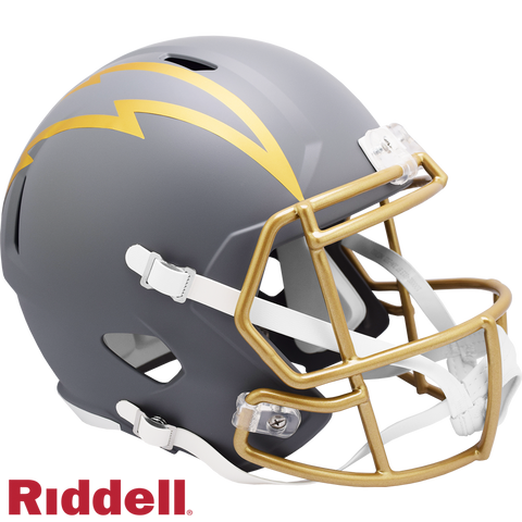 Los Angeles Chargers Helmet Riddell Replica Full Size Speed Style Slate Alternate-0