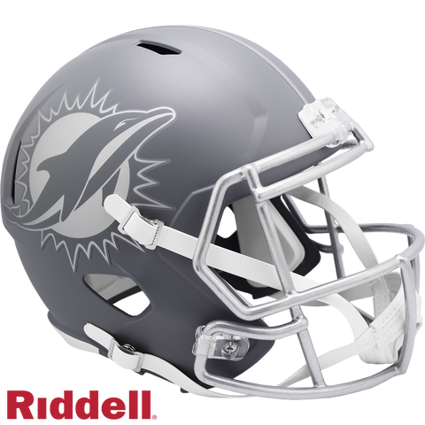 Miami Dolphins Helmet Riddell Replica Full Size Speed Style Slate Alternate-0