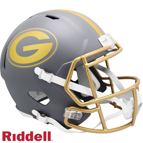 Green Bay Packers Helmet Riddell Replica Full Size Speed Style Slate Alternate-0