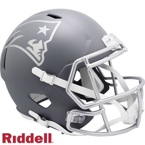 New England Patriots Helmet Riddell Replica Full Size Speed Style Slate Alternate-0