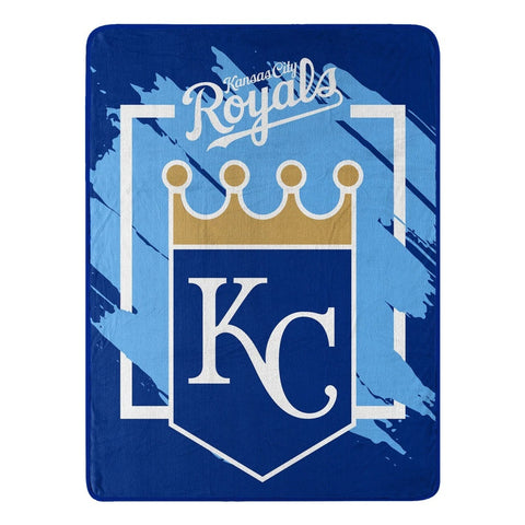 Kansas City Royals Blanket 46x60 Micro Raschel Dimensional Design Rolled-0