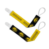 Iowa Hawkeyes Pacifier Clips 2 Pack-0