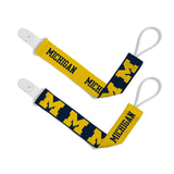 Michigan Wolverines Pacifier Clips 2 Pack-0