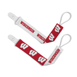 Wisconsin Badgers Pacifier Clips 2 Pack-0