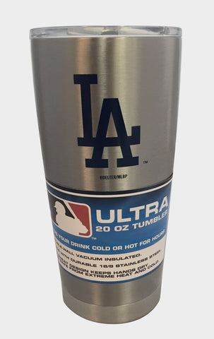 Los Angeles Dodgers Travel Tumbler 20oz Ultra Silver - Team Fan Cave